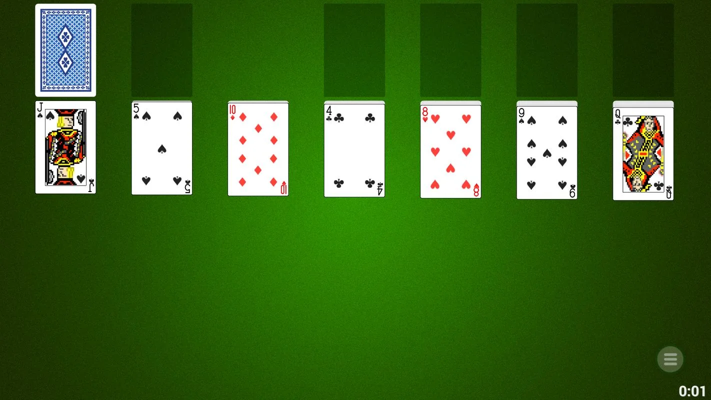 3 card klondike solitaire green felt