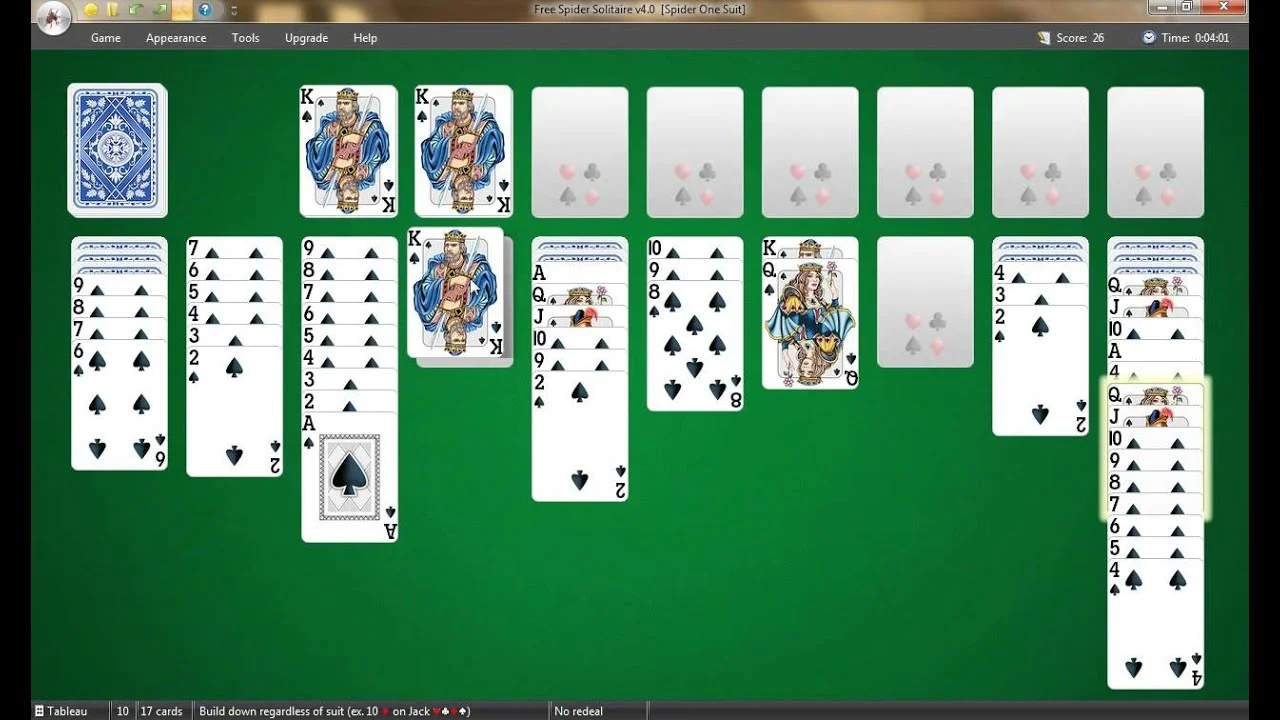 Play the game solitaire